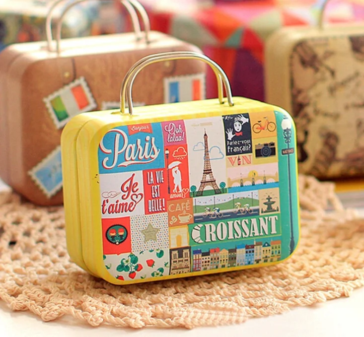 Недорогая Музыкальная шкатулка на заказ миниатюрный чемодан заводная с механизмом миниатюрная металлическая