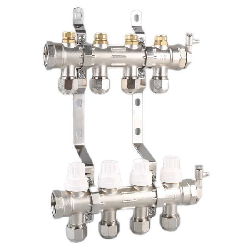 KF-DA1 NEW DESIGN PEX PIPE brass floor heating manifold  water mixing temperature control