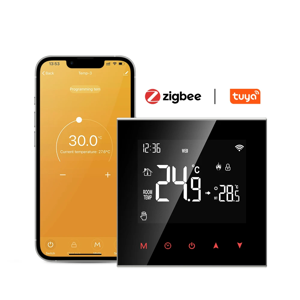 Tuya Smart Zigbee Wi-Fi термостат цифровой программируемый водяной газовый котел, подогрев пола, температура Wi-Fi, термостат