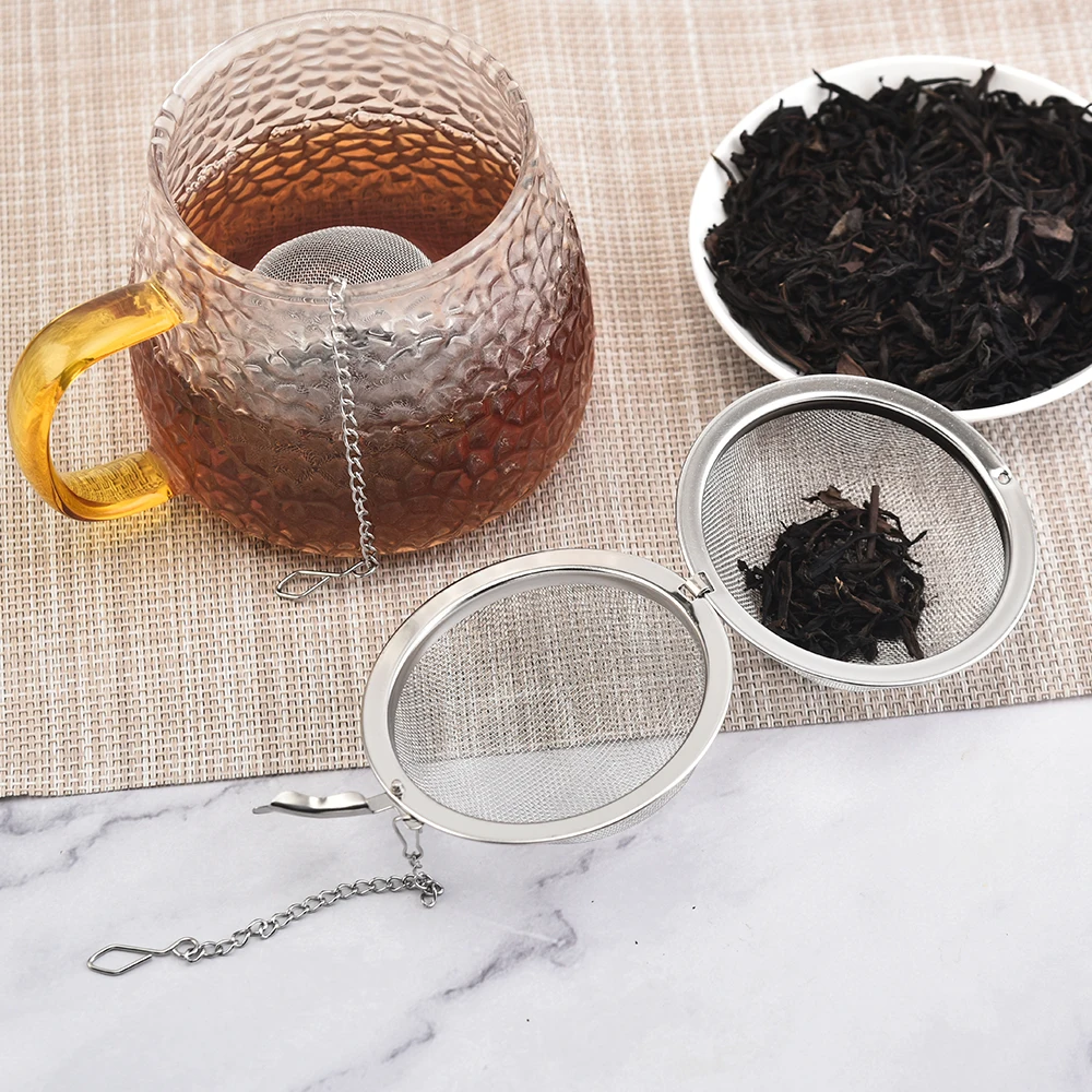 304 Stainless Steel Tea Ball Set with Fine Mesh Thickened Chain Link Tea Infuser Strainer