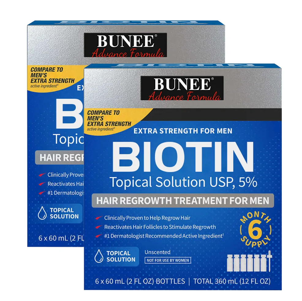 NEW package BUNEE hair Booster Regrowth treatment BIOTIN Scalp hair growth lotion tonic serum oil