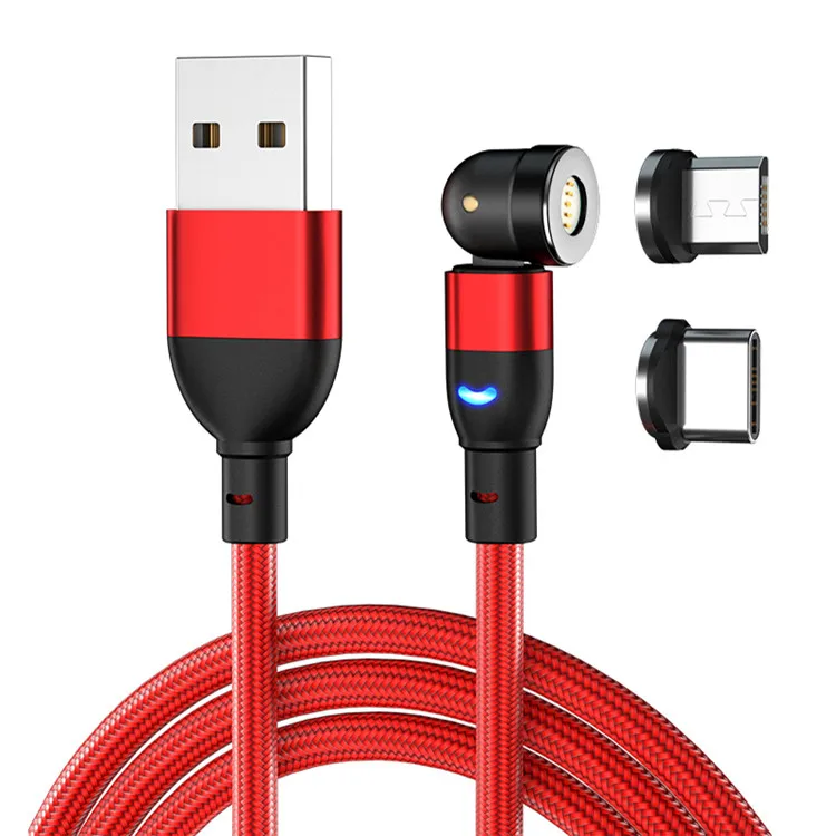 
Wholesale On stock 3 in 1 magnetic charging cable micro usb phone accessories type c fast charging magnetic usb cable 