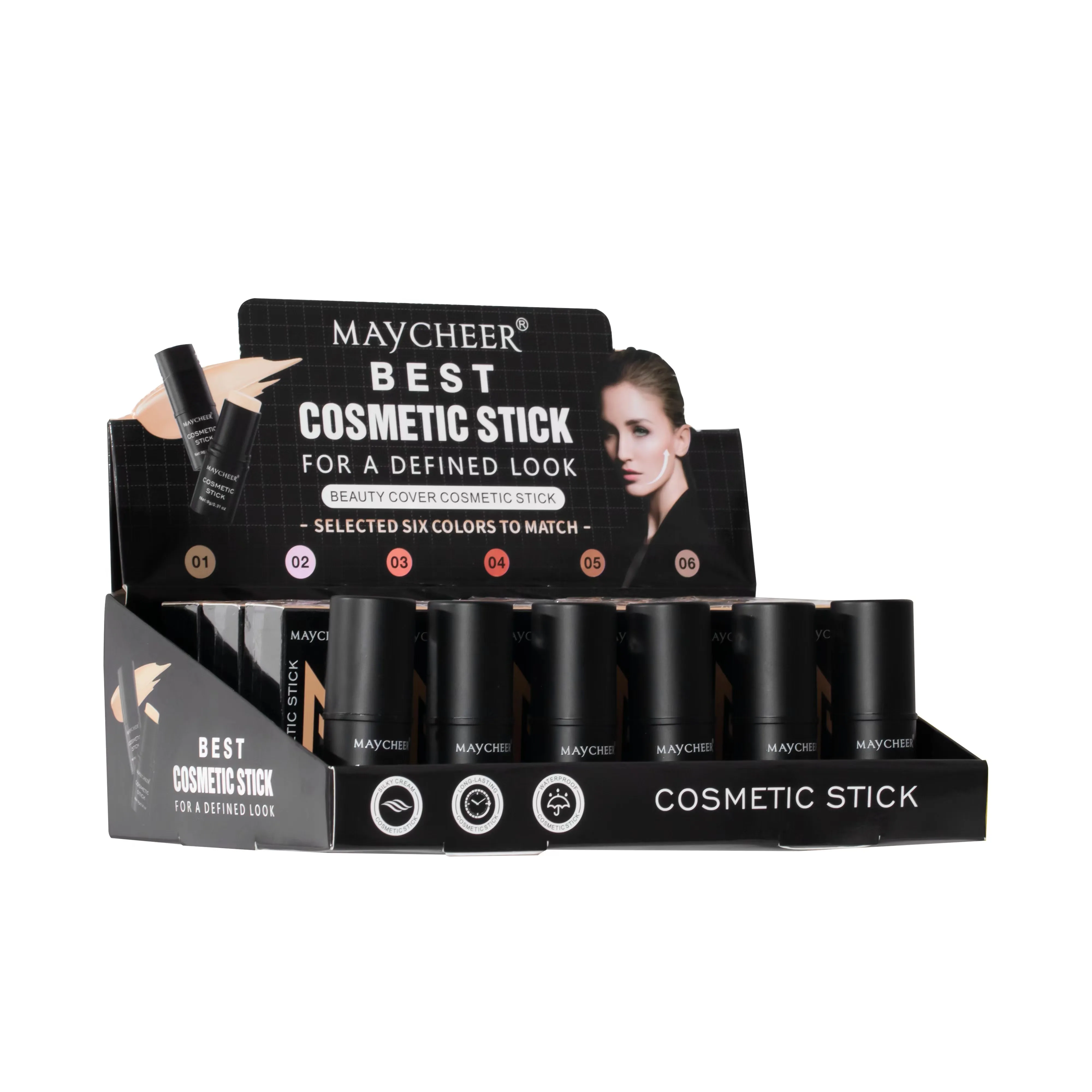 Maycheer New Style 3 Colors Set Blush Stick Highlight Makeup Cream Blusher Contour Face Blush Stick
