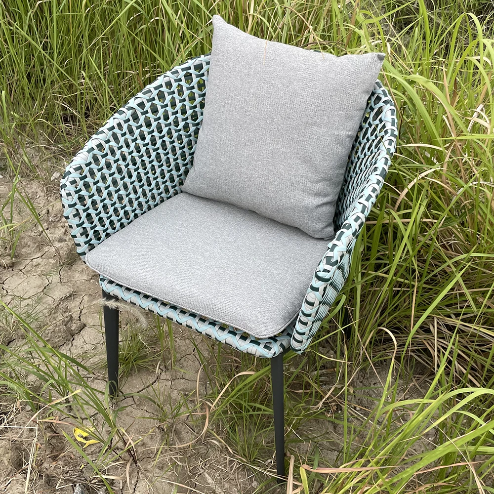 Waterproof Outdoor Courtyard Furniture Luxury Garden Aluminum Rattan Chair or Hotels Exteriors