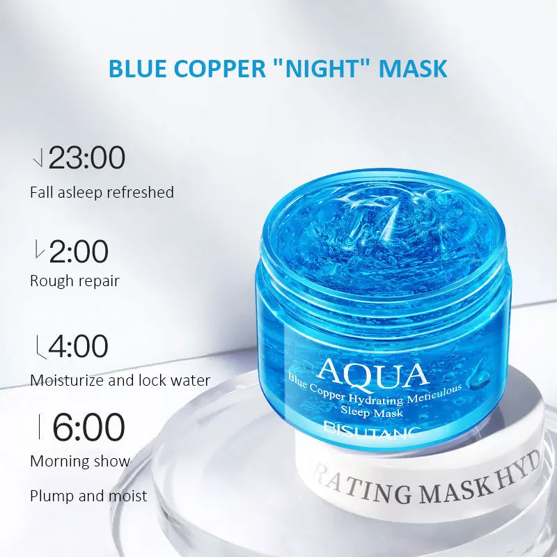 Deep Moisturizing Nourishing Sleeping Face Mask Copper Peptide Skin Care Mask Brightening Whiting No-Wash Daily Facial Care Mask