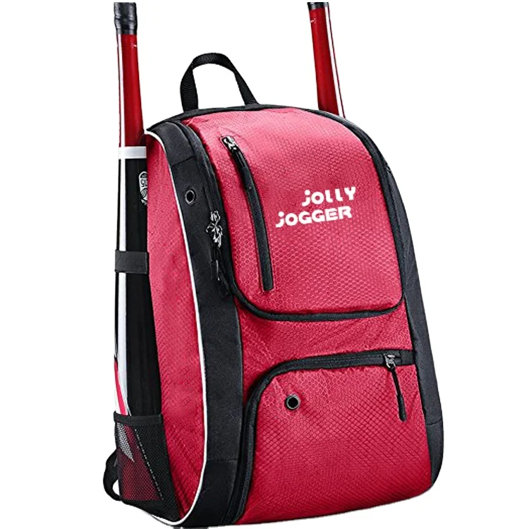 Travel Softball Equipment Baseball Backpack With Two Baseball Pat Pocket Pack Bag