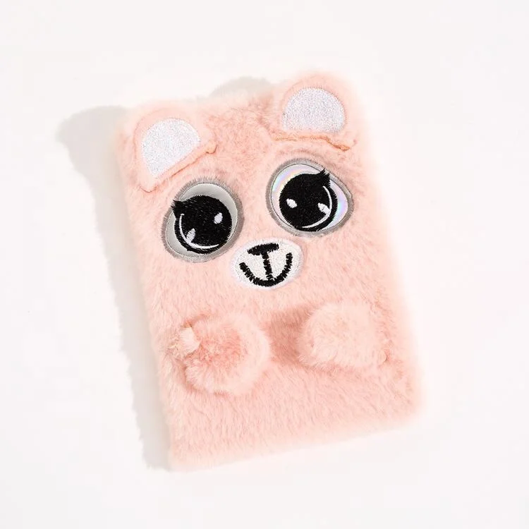 Cute Animal Dinosaur Plush Shape Daily Planner Appointment Girl Plush Calendar Book Journals for Kids