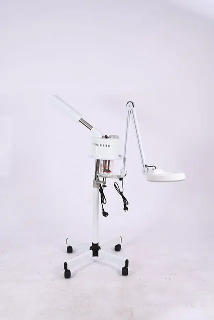 2 in 1 hot facial steamer with 8x magnifying LED lamp facial vaporizer