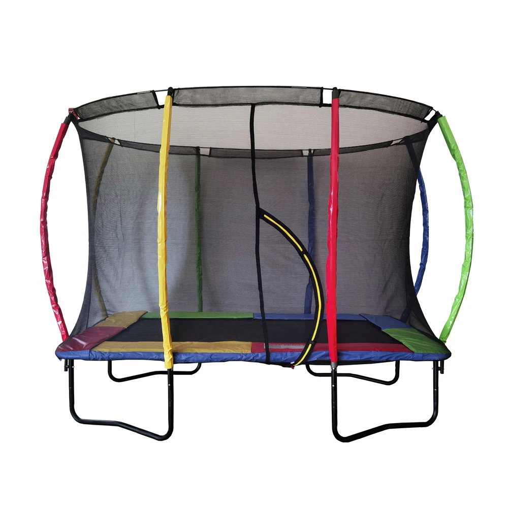 Funjump 8X11FT Professional Big Trampoline Park Square Rectangular Trampoline Outdoor Kids Trampoline With Enclosure