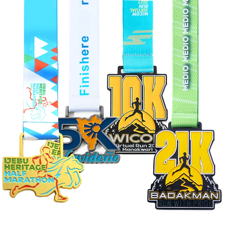 Design Your Own Iron Zinc Alloy Metal Logo Running Marathon Custom Medals Sports Finisher Award Medal For Souvenir