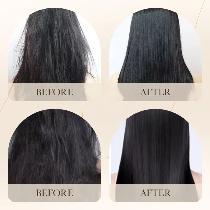 Natural Soft Hair Conditioner Fast Repairing Damaged Frizzy Hair Moisturizing Smoothing Silky Shiny Rice Raw Pulp Hair Mask