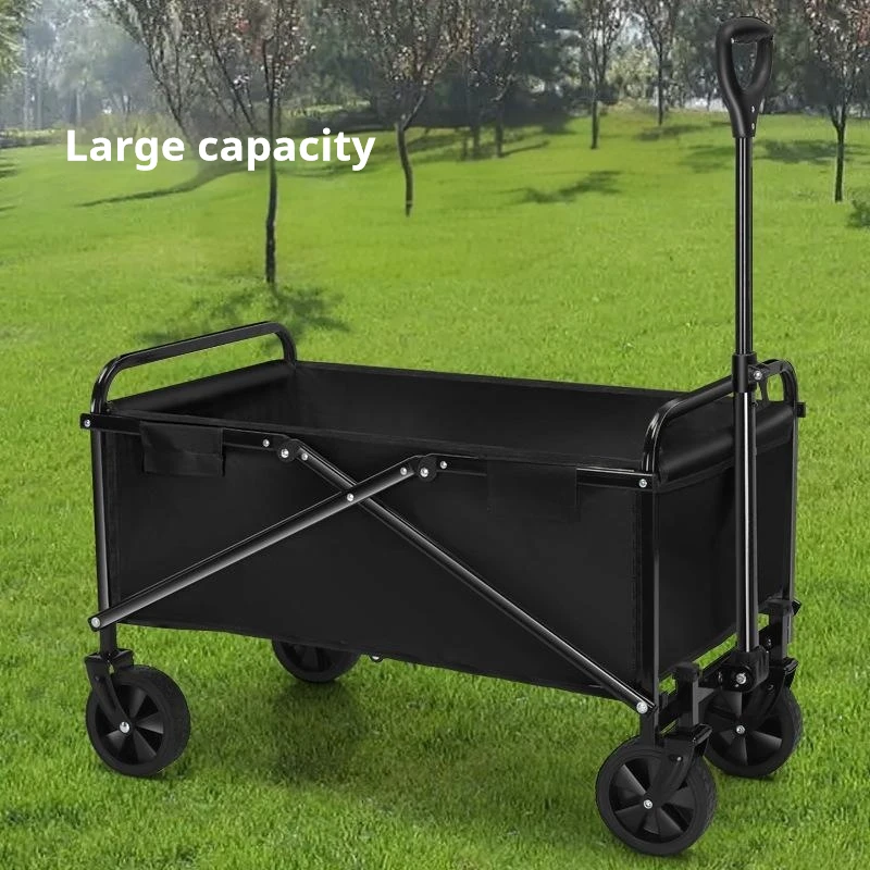 Outdoor camping  trailer foldable stall trolley hand pull travel camping picnic trolley