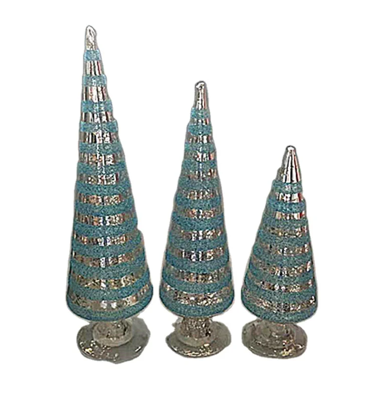 Customize mercury led glass Christmas trees of different sizes