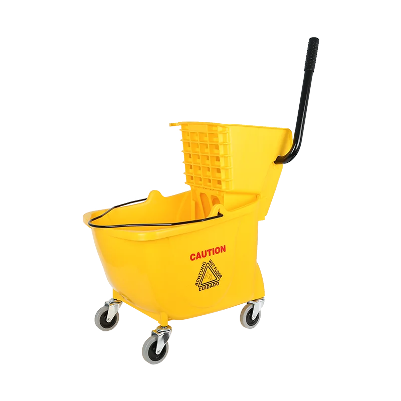PP 30L 8Gal Wring Out Bucket Simple Cleaning Cart Plastic Double Pail Mop Wringing Storage Bucket Convenient Drain Water Barrels