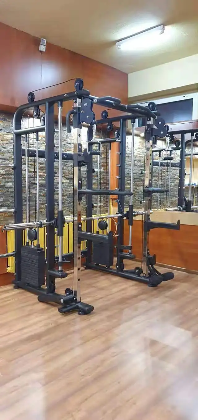 Best hot Selling Three in One Multi Functional Smith Trainer with Cable Crossover &Rack with 80kg*2 Weight Stack XRN1001 machine