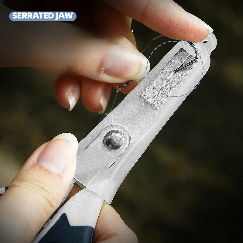 New Type Fishing Shears Fishing Scissors for Braided Line,Mono and Fluorocarbon Braid Fishing Line Cutters Serrated Blades