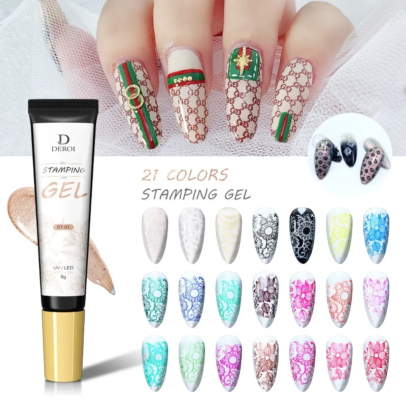 Гель-лак для стемпинга и рисования 21 цвет