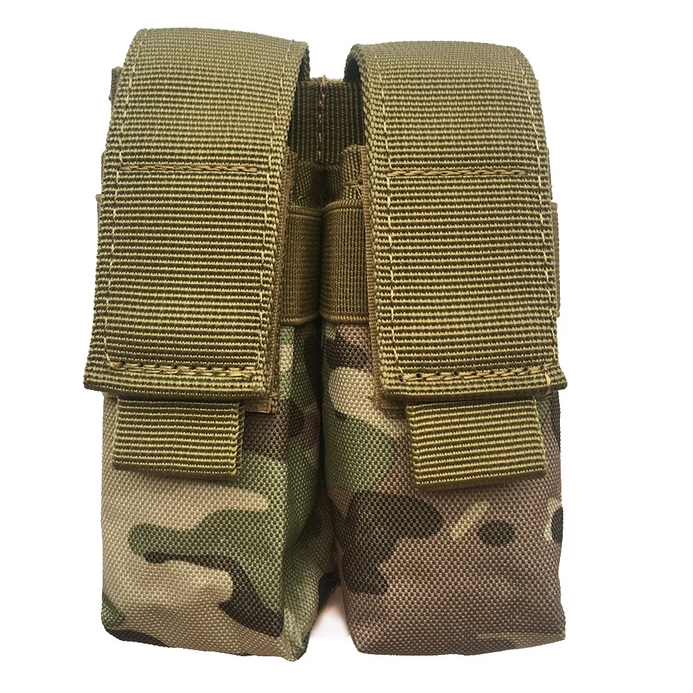600D stock or Custom camouflage Universal  Tactical Double Magazine Pouch
