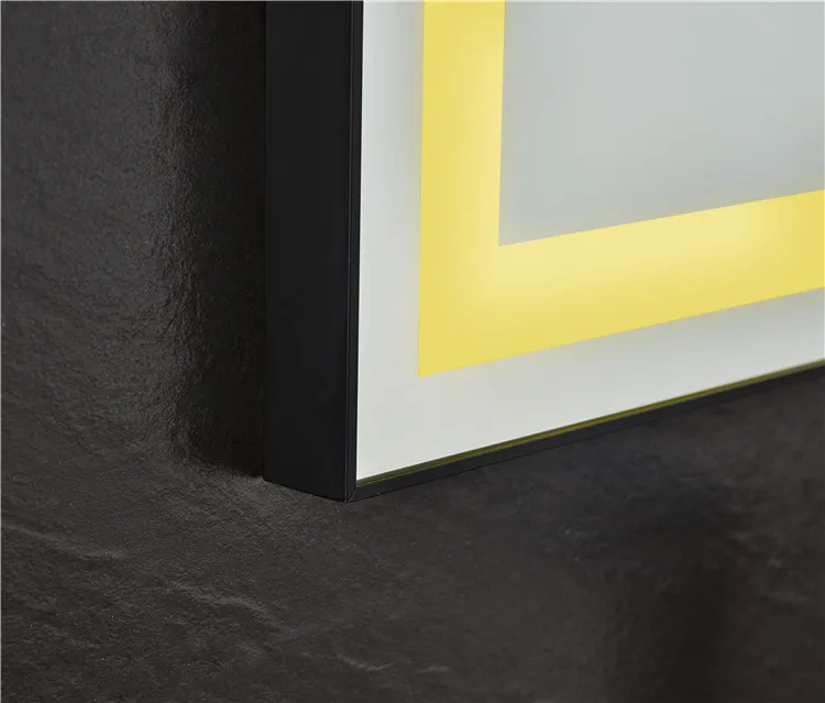 Hotel Illuminated Bathroom Mirrors Silver Bathroom Mirror with Led Lights