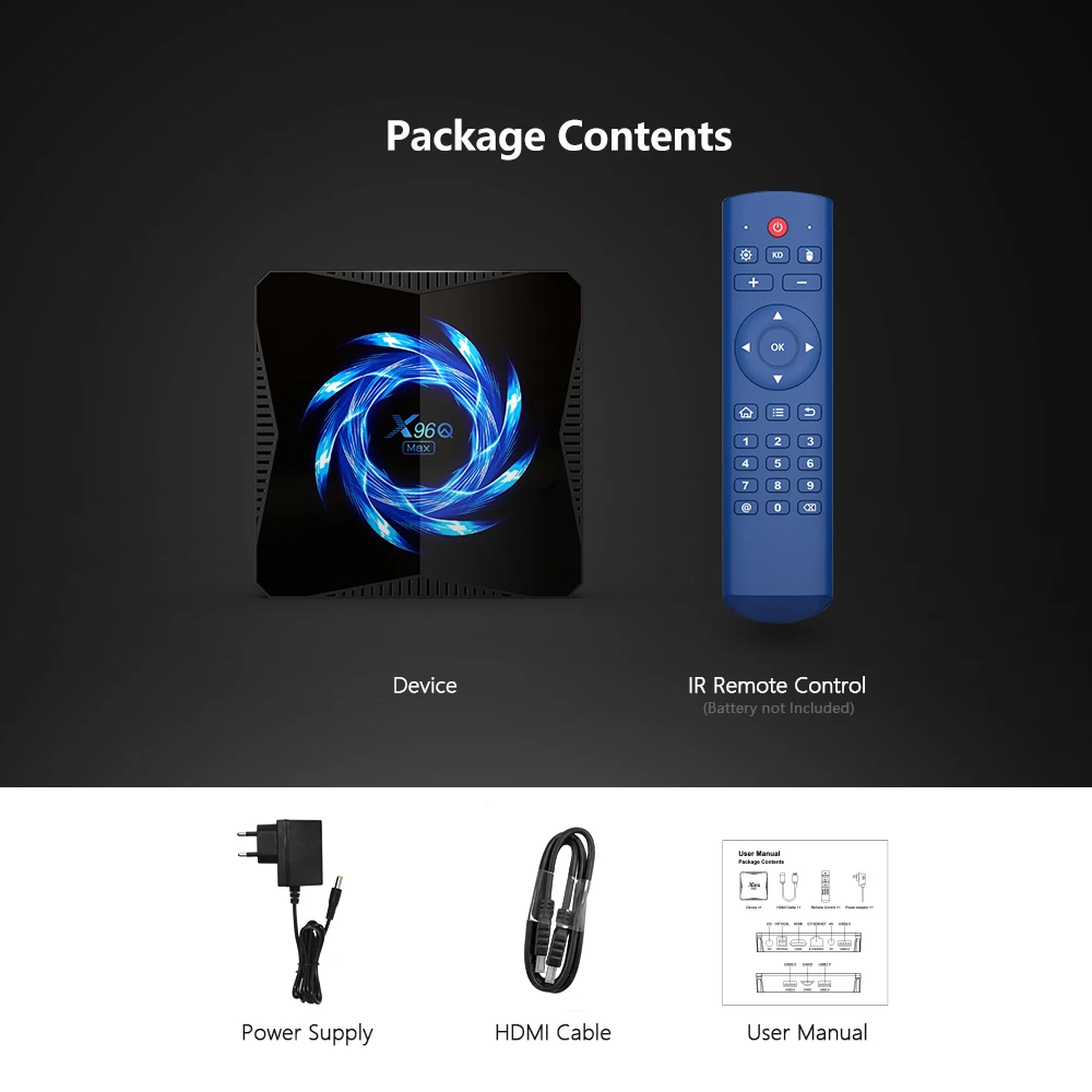X96Q MAX Allwinner H616 Android 10 Tv Box 4GB Dual Band Wifi Smart 4K Tv Box