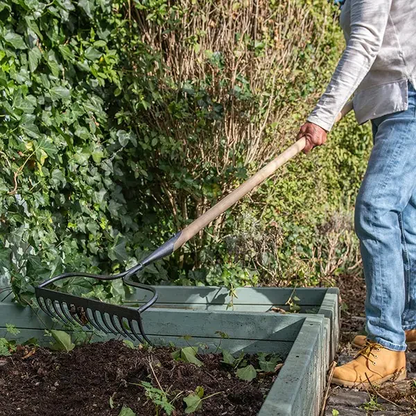 wholesale small metal rake grass rake landscaping small metal rake