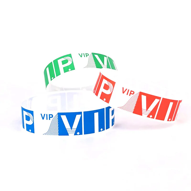 Wholesale Custom Printed Personalised Event Party Logo Bracelet Cheap Waterproof Disposable Tyvek Paper Wristbands