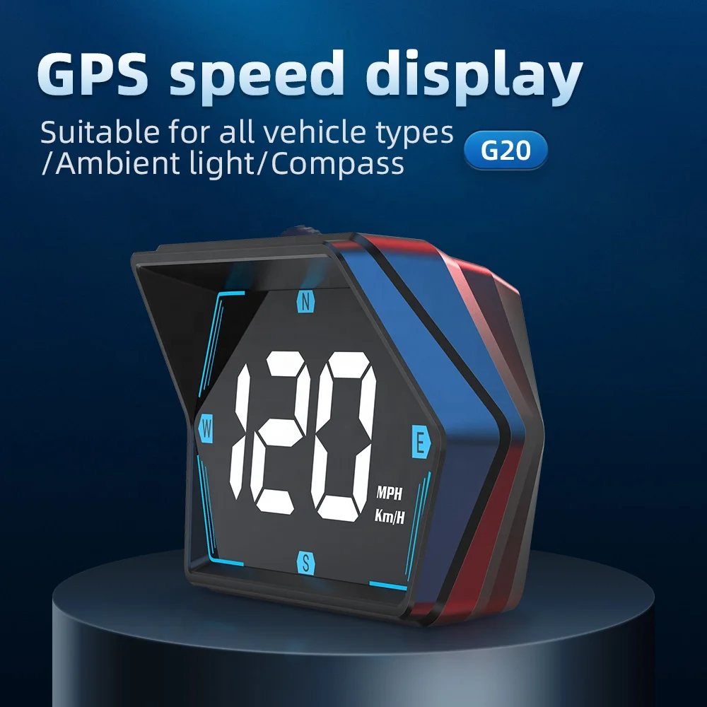 2024 GPS HUD G20 USB plug and play Speed alarm Head up displays hud GPS car speedometer