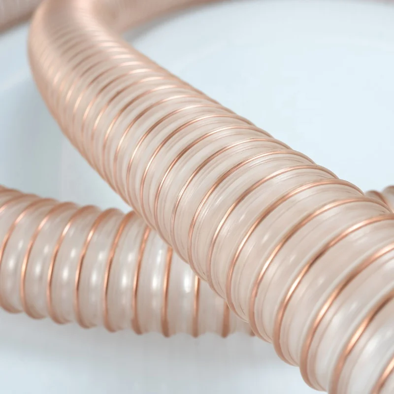 PU flexibility hose Steel Wire pipe suction  Dust Industry plastic product high hose pressurized