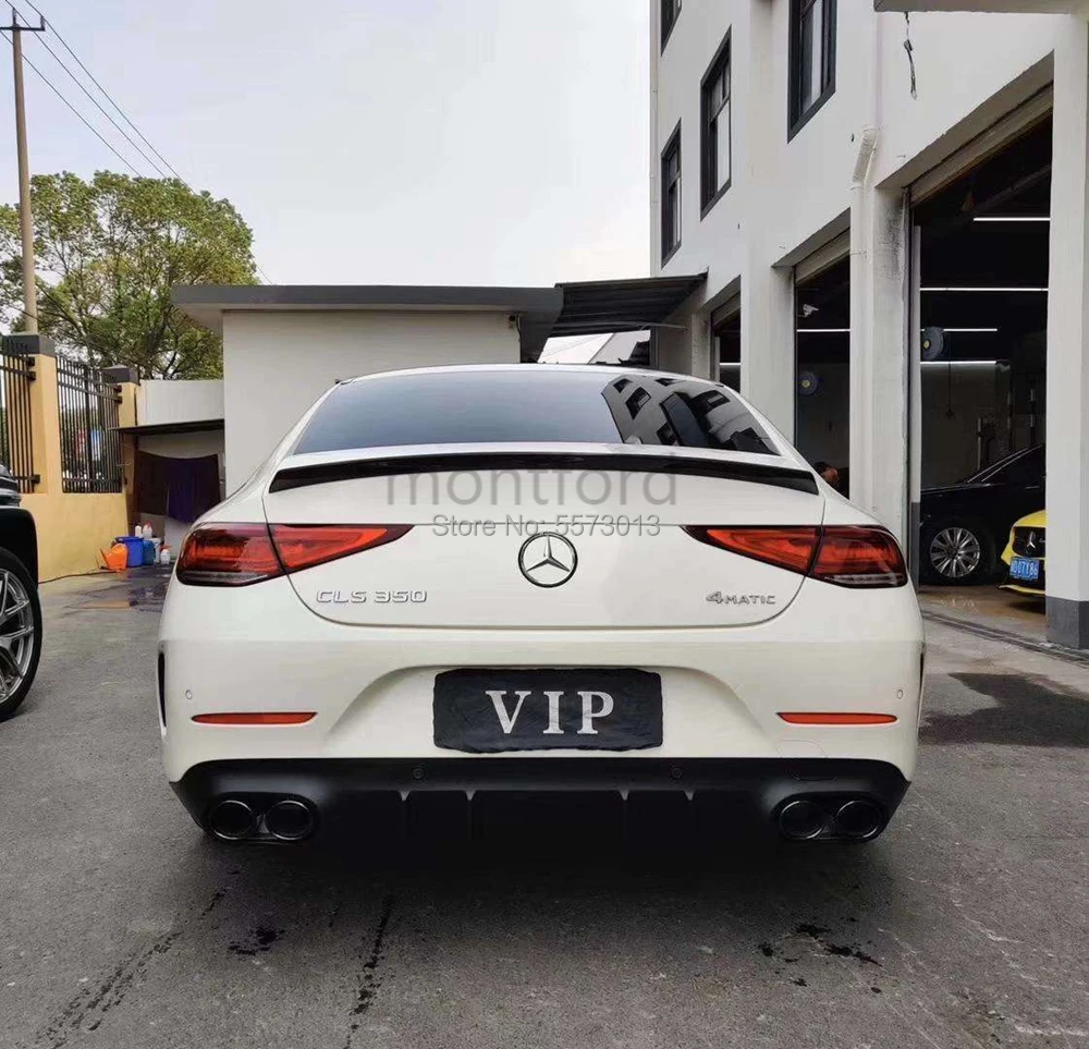 Подходит для Mercedes Benz CLS Class W257 C257 CLS400 CLS550 AMG 2018 2019 2020 ABS задний спойлер багажника крыло автомобиля Стайлинг
