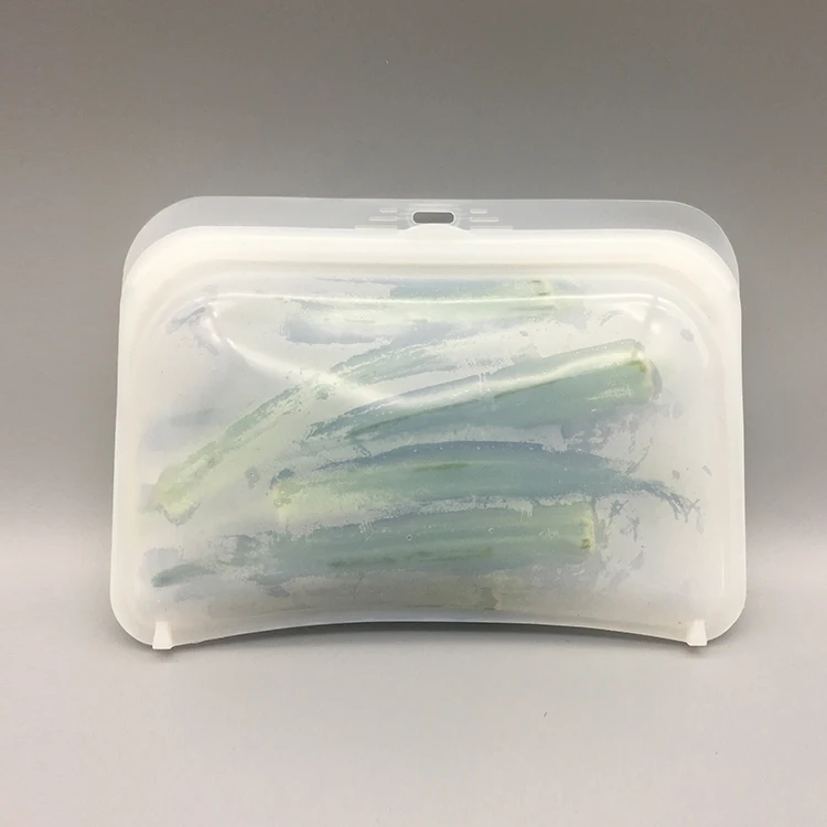 Customization clear biodegradable container silicone bags for food storage