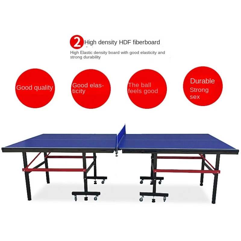 Indoor Household Standard Adult Wheel Match Foldable Mobile Table Tennis Table