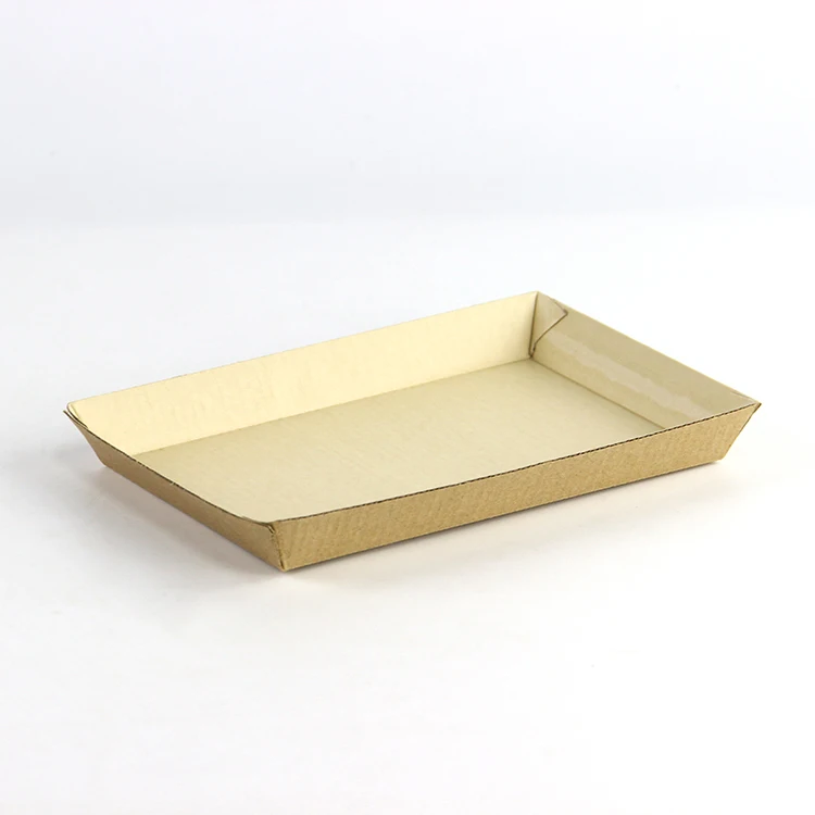 Manufactured E flute corrugated kraft paper food tray