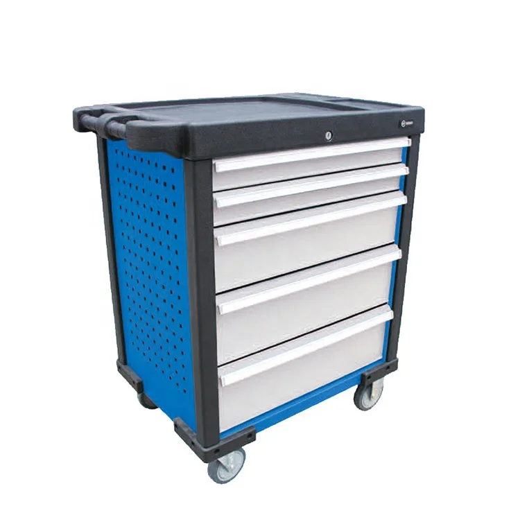 5 Drawer Roller Cabinet Tool Box Chest in Blue