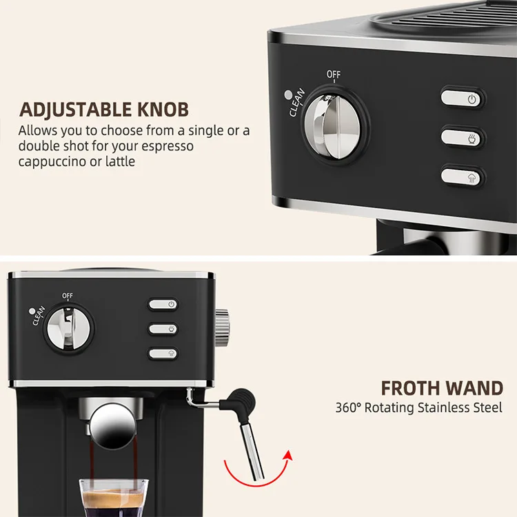 Multi-function Semi-automatic 20 Bar Italy Commercial Espresso Coffee Roasting Maker Machine