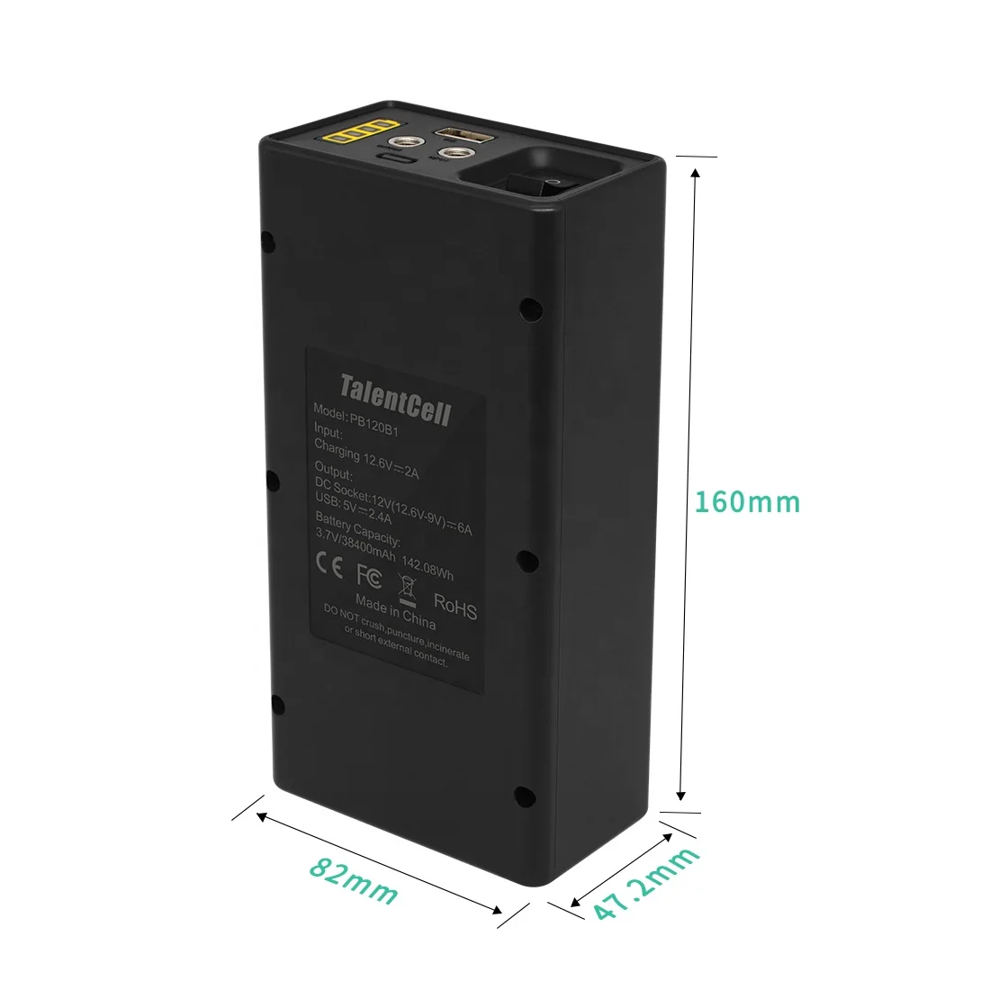 TalentCell 11.1V 12800mAh 142.08Wh Rechargeable Lithium Ion DC Power Supply Battery Charger For CPAP