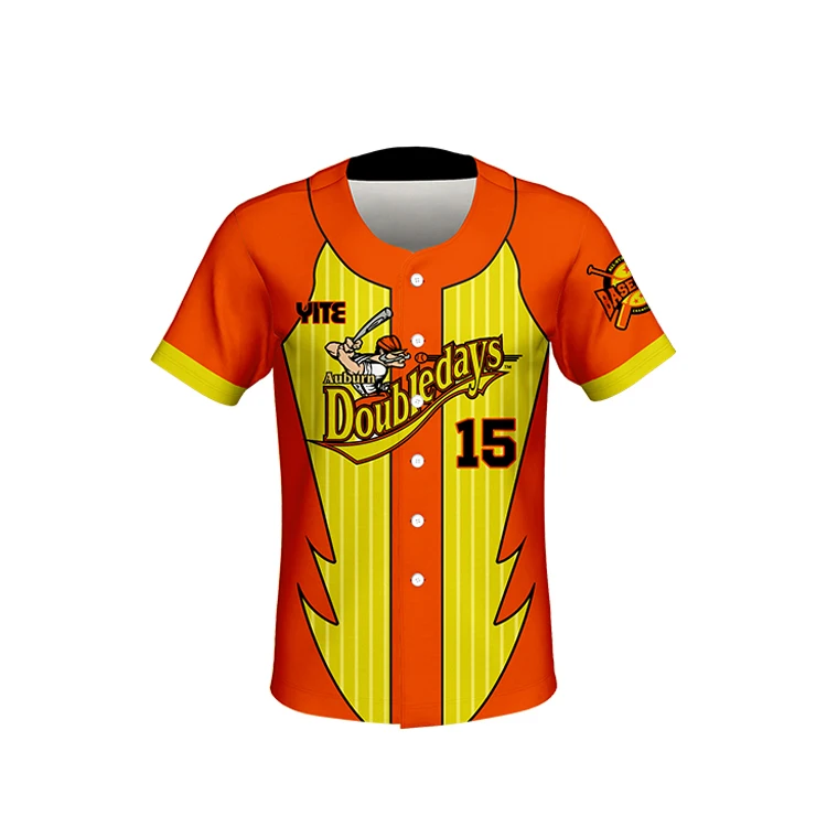 OEM cheap blank baseball jersey custom yellow baseball shirt sublimation print baseball jersey