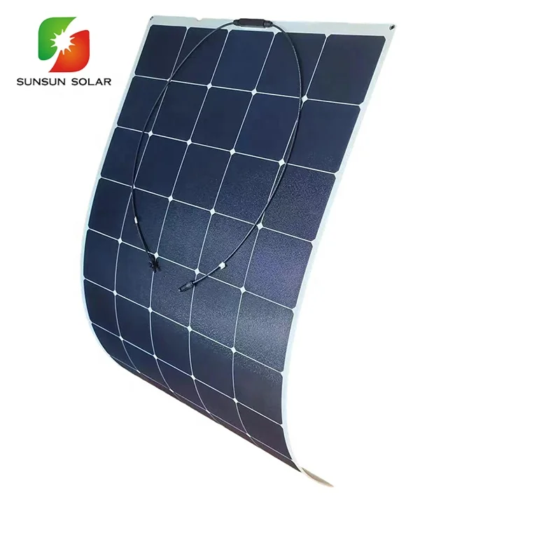 SunPower Maxeon 5/6 solar cell 300W ETFE semi flexible solar pv panels wholesale price for roof balcony boat caravan home