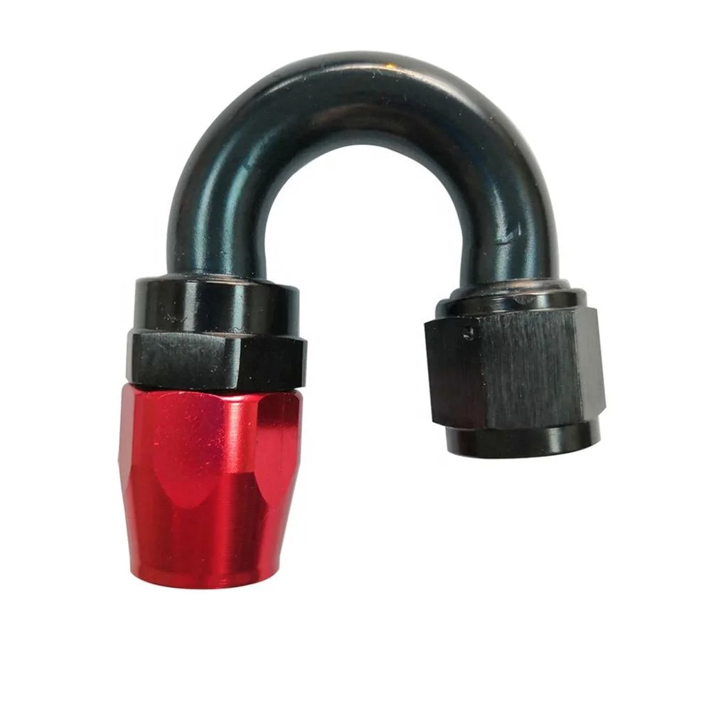 Aluminum Alloy AN4 AN6 AN8 AN10 AN12 180 Degree Swivel Fuel Hose End AN Fitting