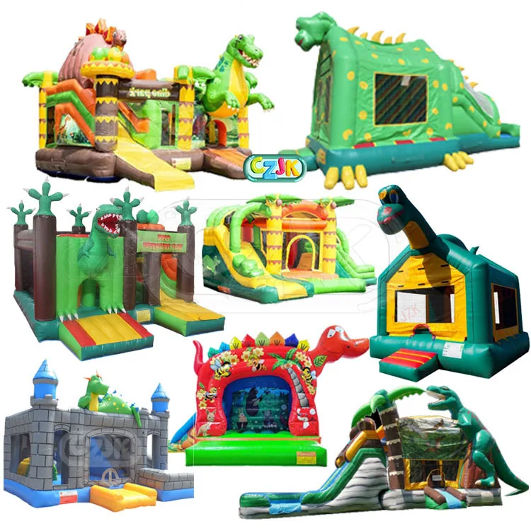 
dinosaur moonwalk inflatable jumper air egg bouncer dino park cute playground dinosaur jumping bouncy castle bounce house combo 