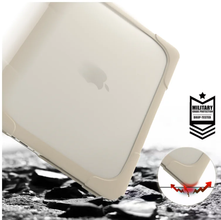 Custom Logo Durable TPU laptop Protective Hard Cover Case for Macbook Air 13 Inch MIL-STD-810G