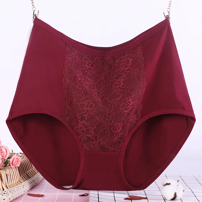 Lace Plus Size Super Big Cotton Women Underwear Panty