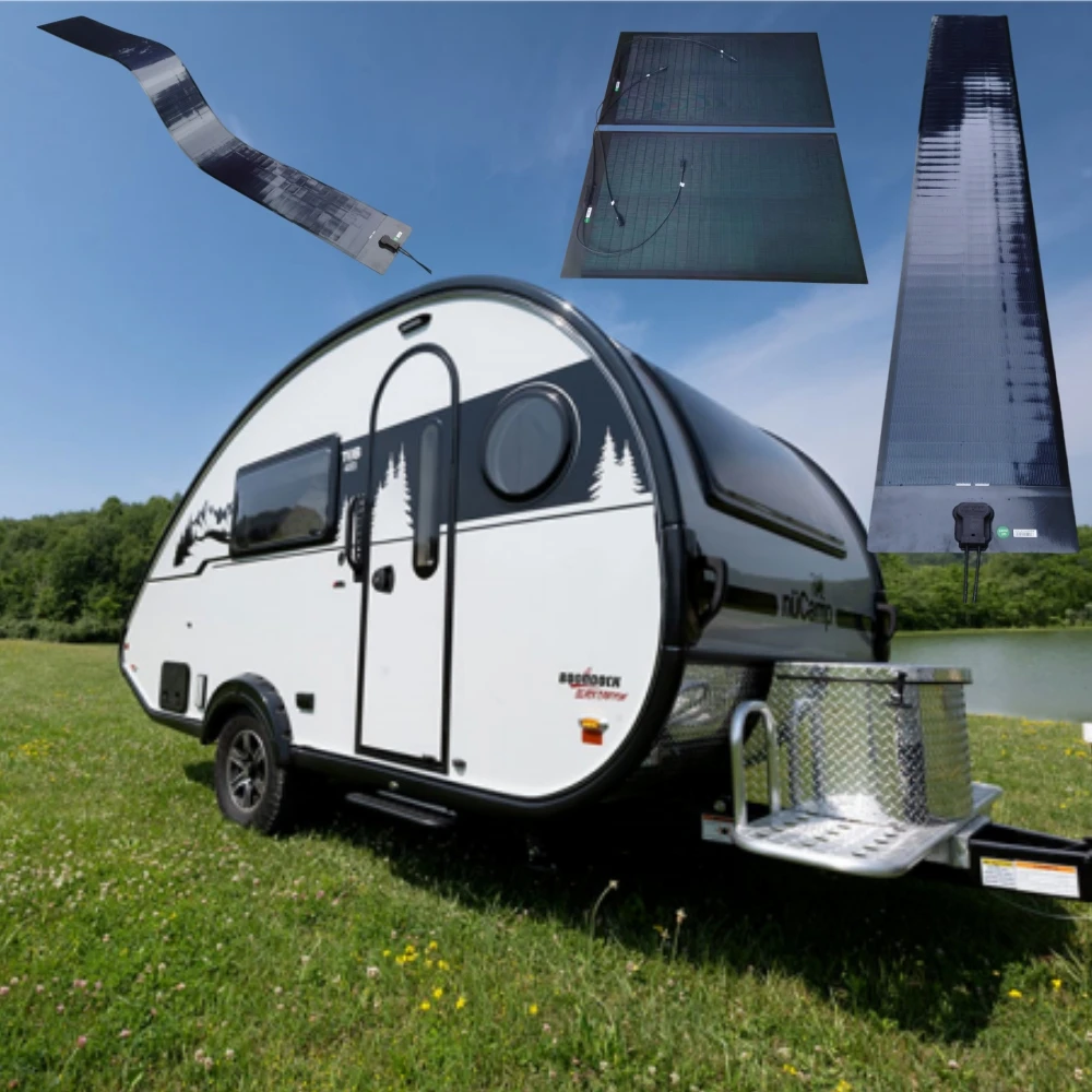 Solar Flexible CIGS Panels Off Grid Battery Camper Trailers Van Adhesive Vehicle Car Solar Trailer Energy System