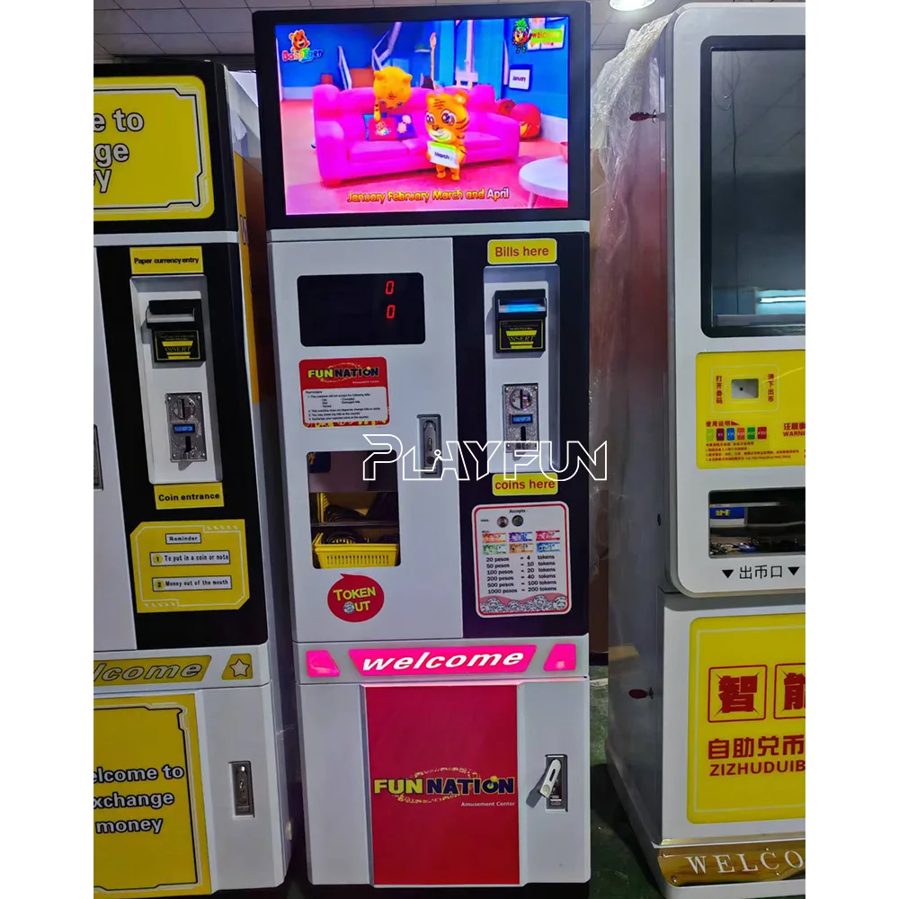 Factory Wholesale High Quality Multipurpose 23 Lcd Big Screen Big Capacity 20000 Tokkens Coin Exchanger Machine