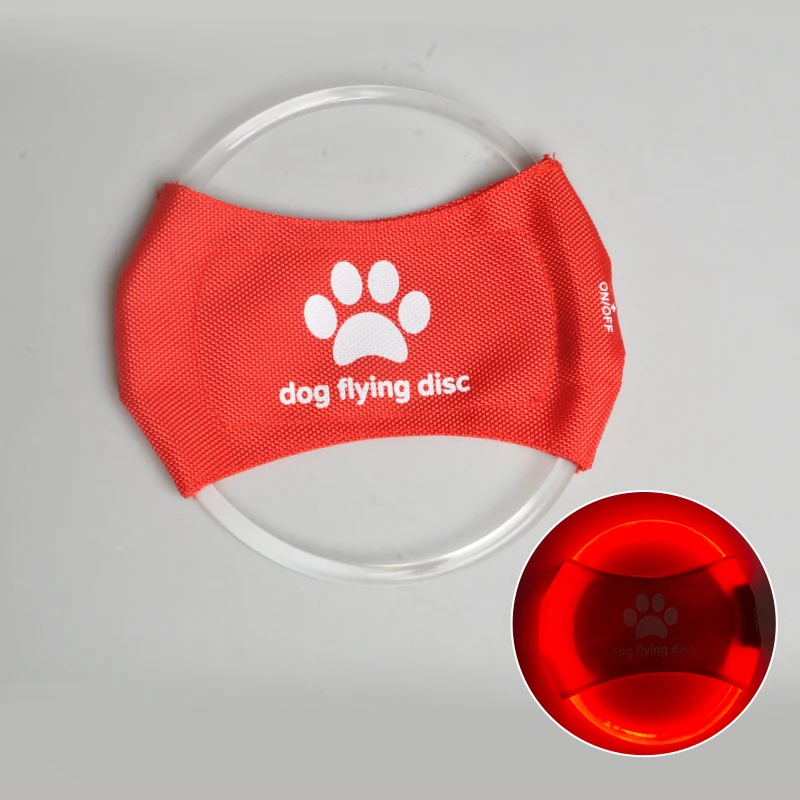 Pet Supplies Toys Outdoor Night Dog Training LED  USB rechargeable Flying disc Led Light Up Flying disc
