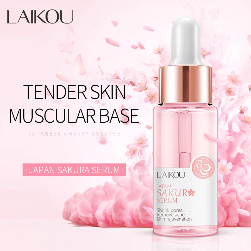 private label Japan sakura serum organic under eye skin tightening facial serums 17ml mini luxury whitening serum