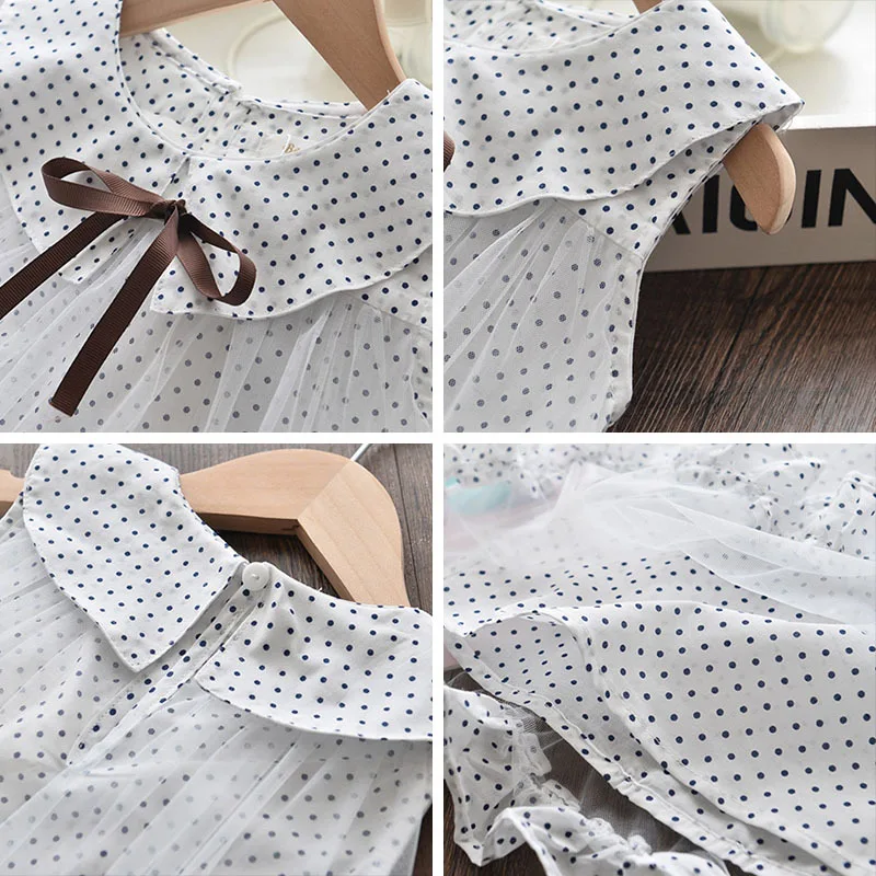 Wholesale Clothing Children Spanish 100% Cotton Lace Sleeveless Butterfly Lace-up Cotton Yarn Dresses For Girls