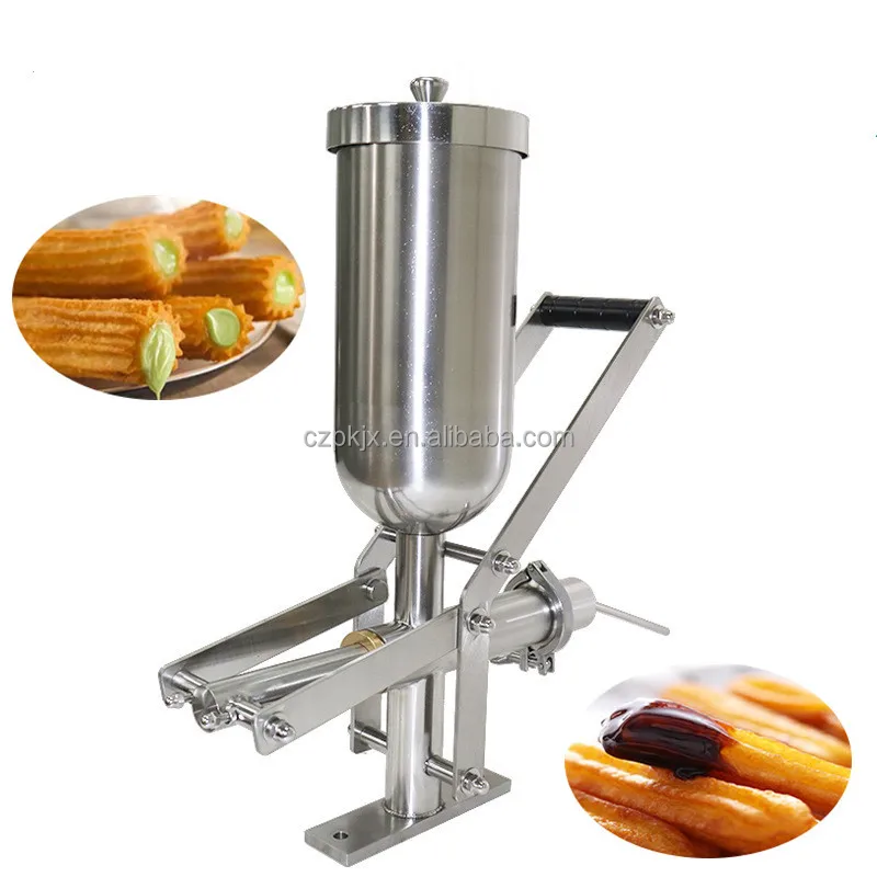 Cream Jam Filling Churro Filler Maker Manufacturer Wholesale 5L Manual Spanish Churros Making Machine Price