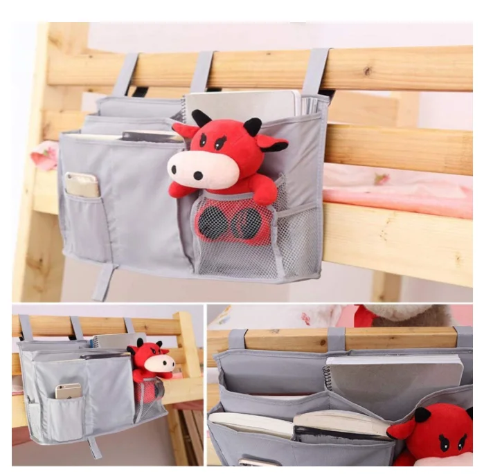 600d Оксфордский Многофункциональный комнатный подвесной органайзер для кровати Прикроватный карман для хранения