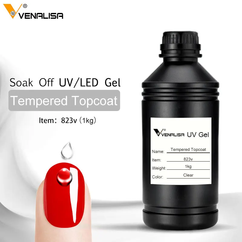 VENALISA private Label UV GEL 1KG  Enamel Nail Matt Gel Polish uv nail OEM Bulk package 1000ml base matt top coat gel varnish