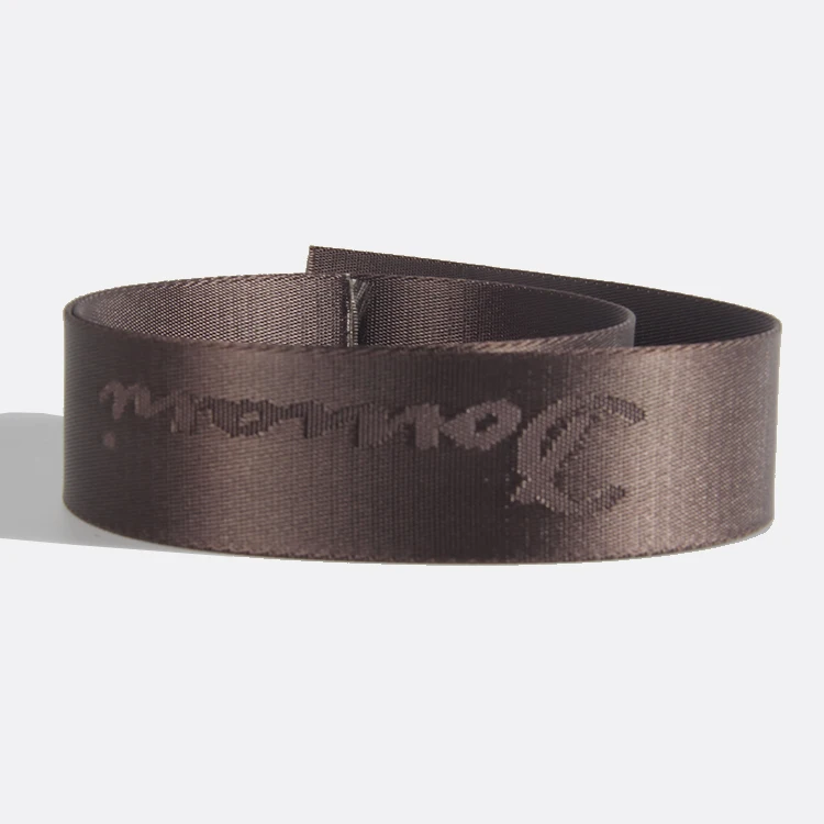 Custom colorful webbing/tpu coated nylon webbing with woven logo
